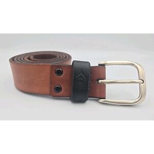 Phantasmagoria 1 1/2"  Brown Leather Belt 34-38 Made In‎ ITALY